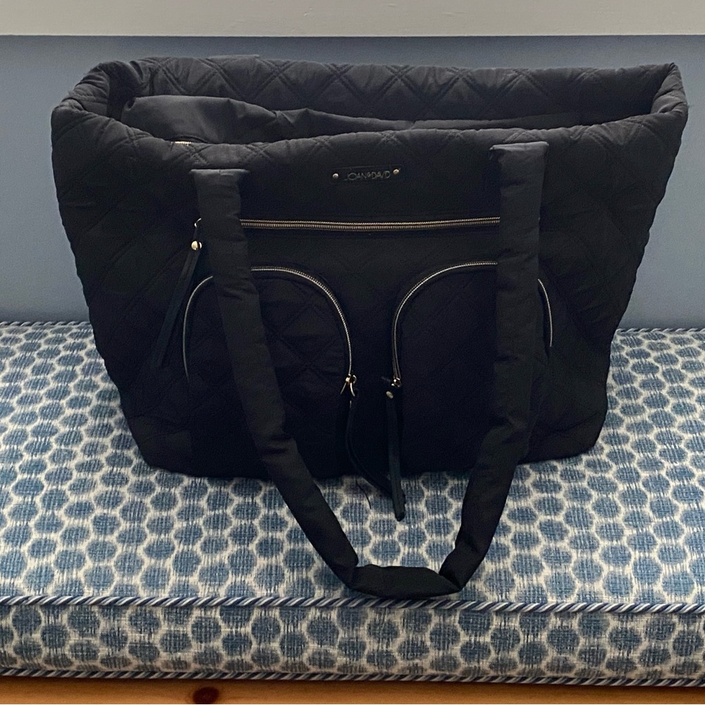 Joan & David Quilted Tote Bag With Laptop Space Gem